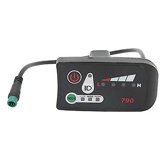 Electric Bike Led Power Display Panel Electric Bike Modification Display Meter With Waterproof 5p Male Plug For 22.2mm Handlebars 36v