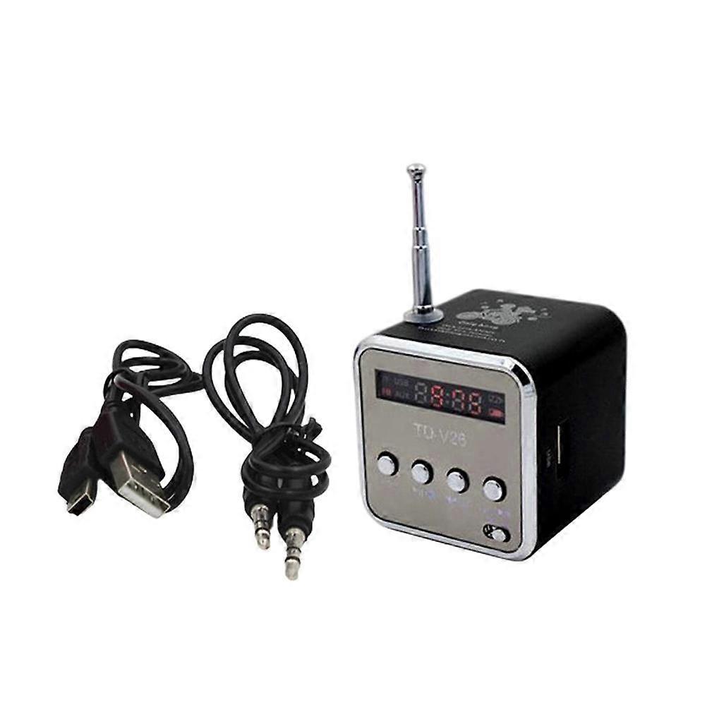 Wireless Stereo Retro Speaker Bluetooth Speaker With Led Digital Display Portable Fm Radio For Mobile Phones Tablets Laptops