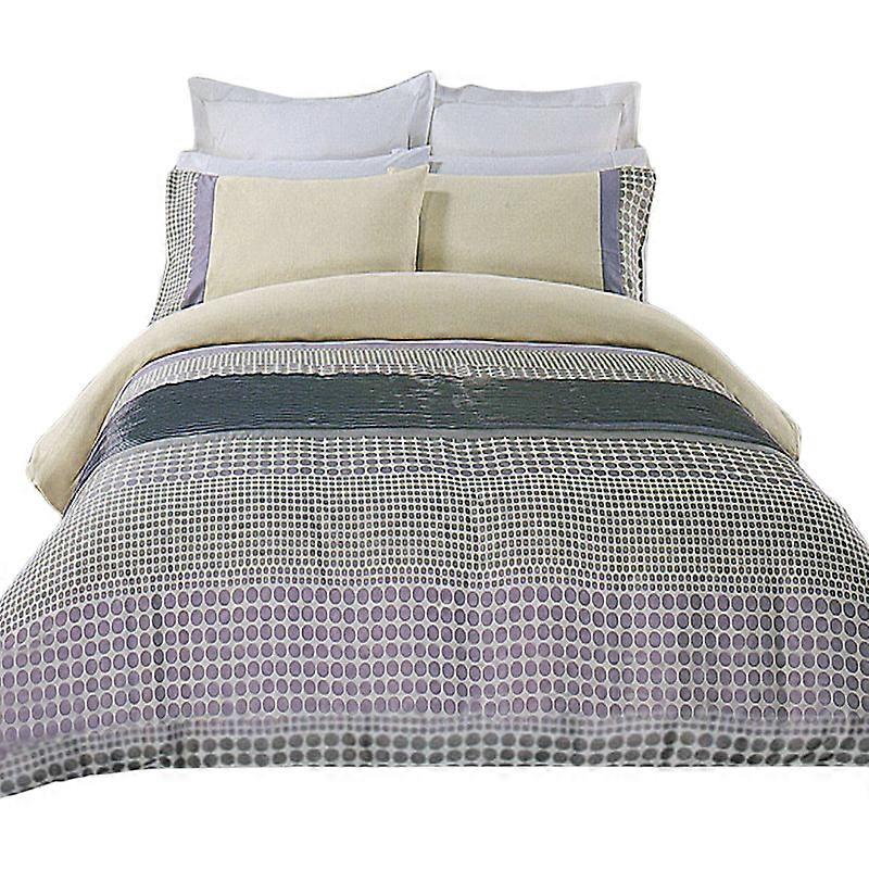 Brie Lilac Grey Quilt Cover Set Quilt Covers