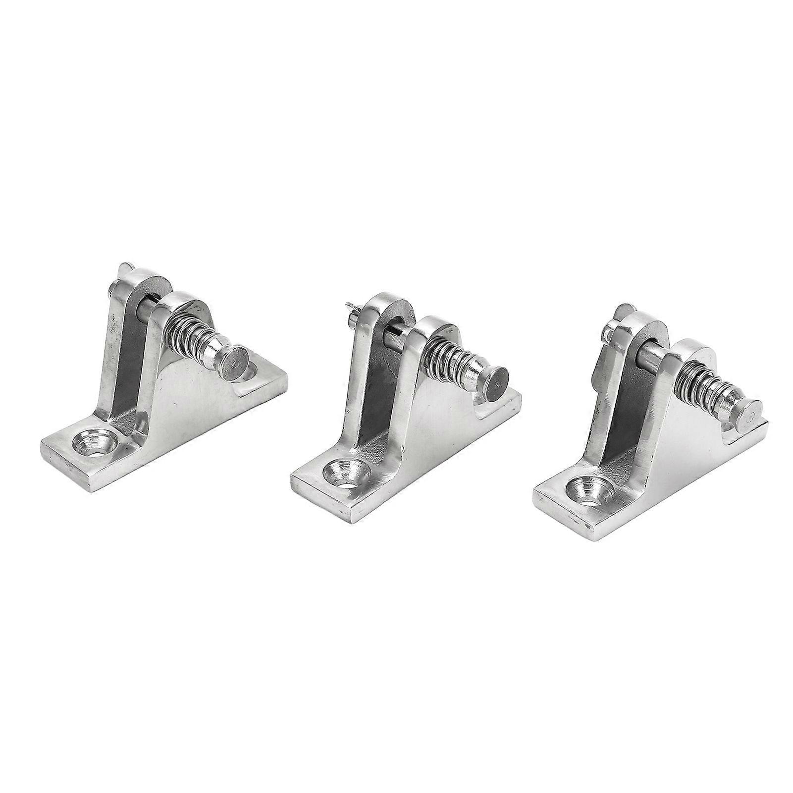 3pcs Deck Hinge Mount Stainless Steel Marine Boat Deck Hinge Mount Bimini Top Fitting Hardware