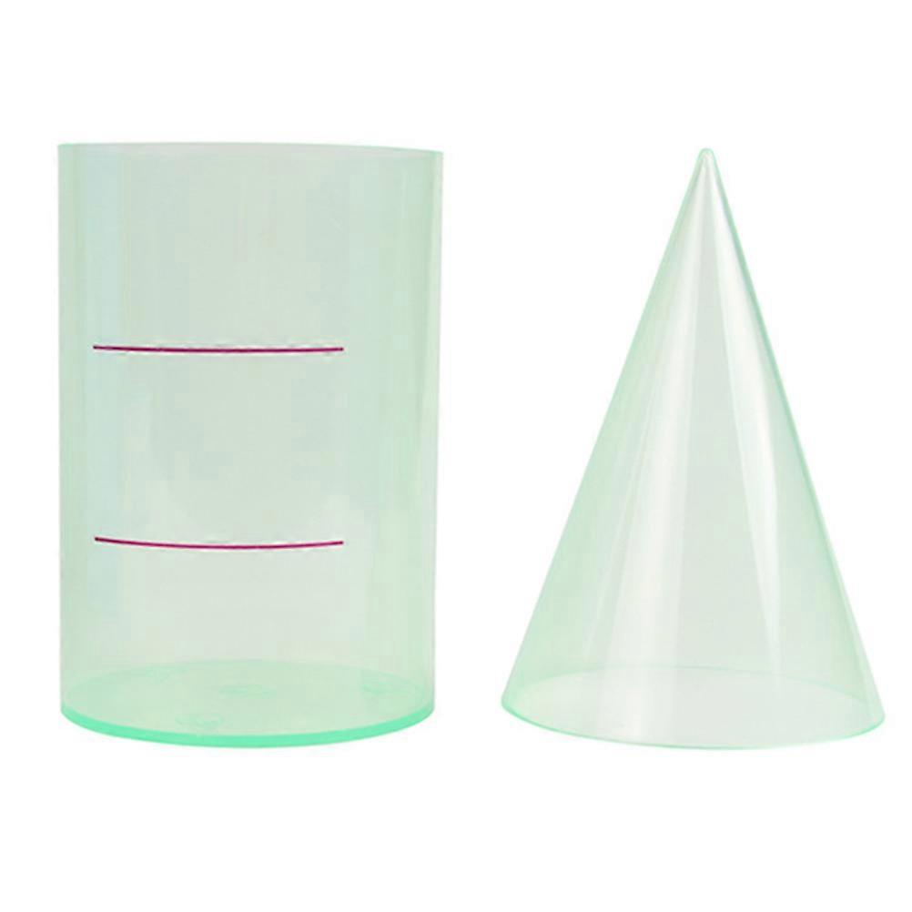 2 Pcs Cylinder Cone Mathematical Volume Ratio Demonstrator Teaching Tools