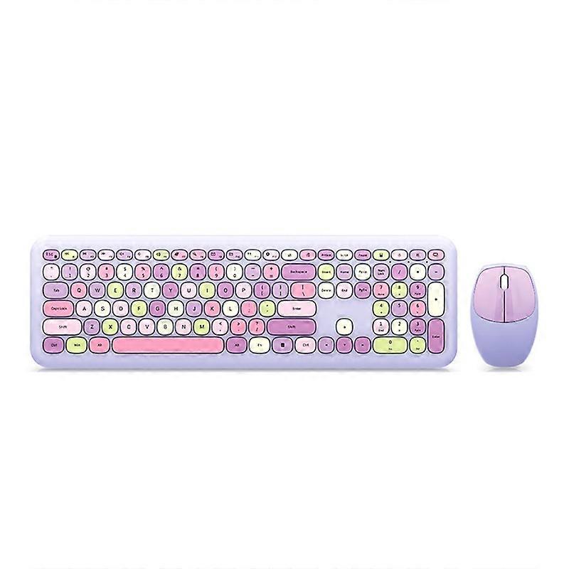 Jelly Comb 2.4G Clavier Souris Combo USB Pleine Taille Mignon 110 Touches Clavier