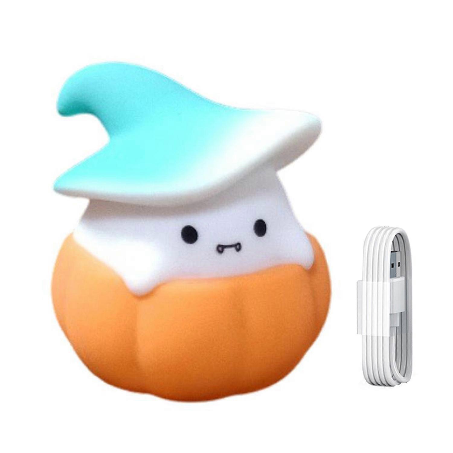 Halloween Pumpkin Ghost Night Light Soft Glow Flicker Free Dimmable USB Rechargeable Novelty LED