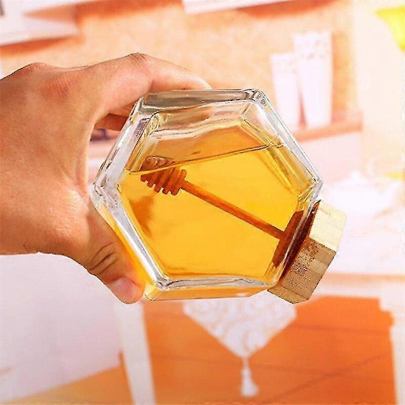 honey stir small bottle glass mini container