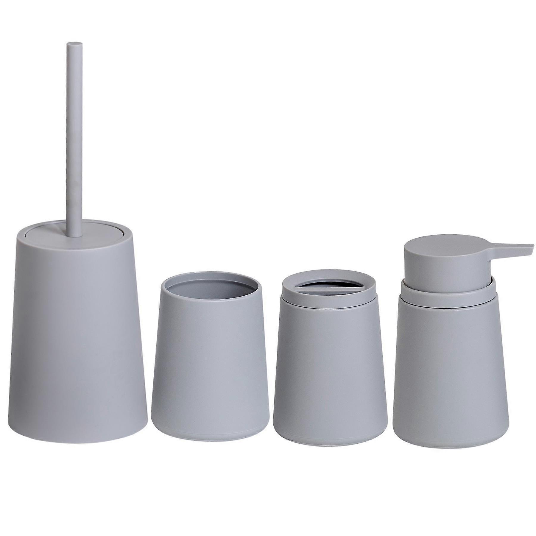 Garda Grey 4 Piece Bathroom Accessory  Set