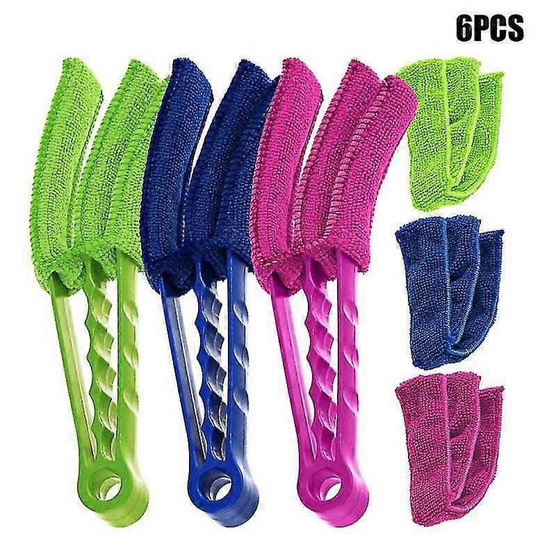 Venetian Blind Cleaner Tool, Blind Duster With 3 Washable Microfibre Sleeves, 3 Blind Cleaners Cloth For Window Shutters (Set Of 3 - Multi Colour)
