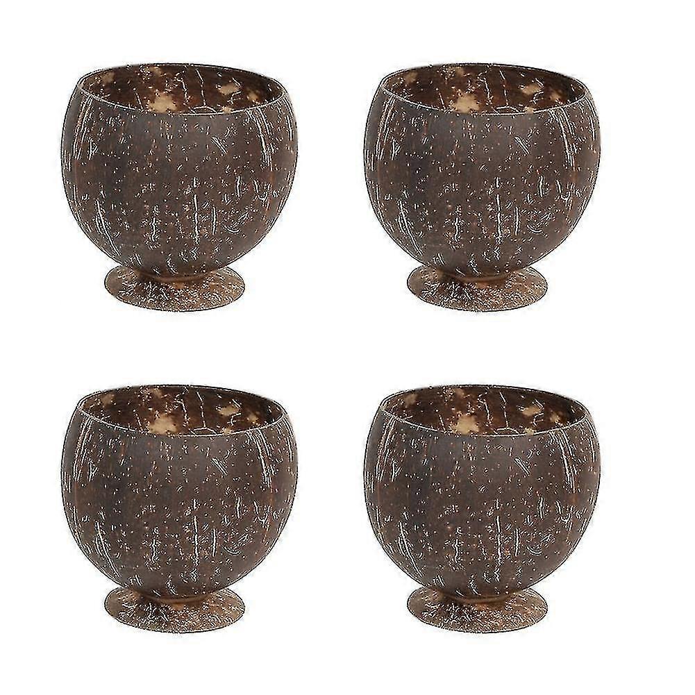 Coconut Shell Fruit Beer Coffee Cold Drink Cup Coconut Bowl-4pcs