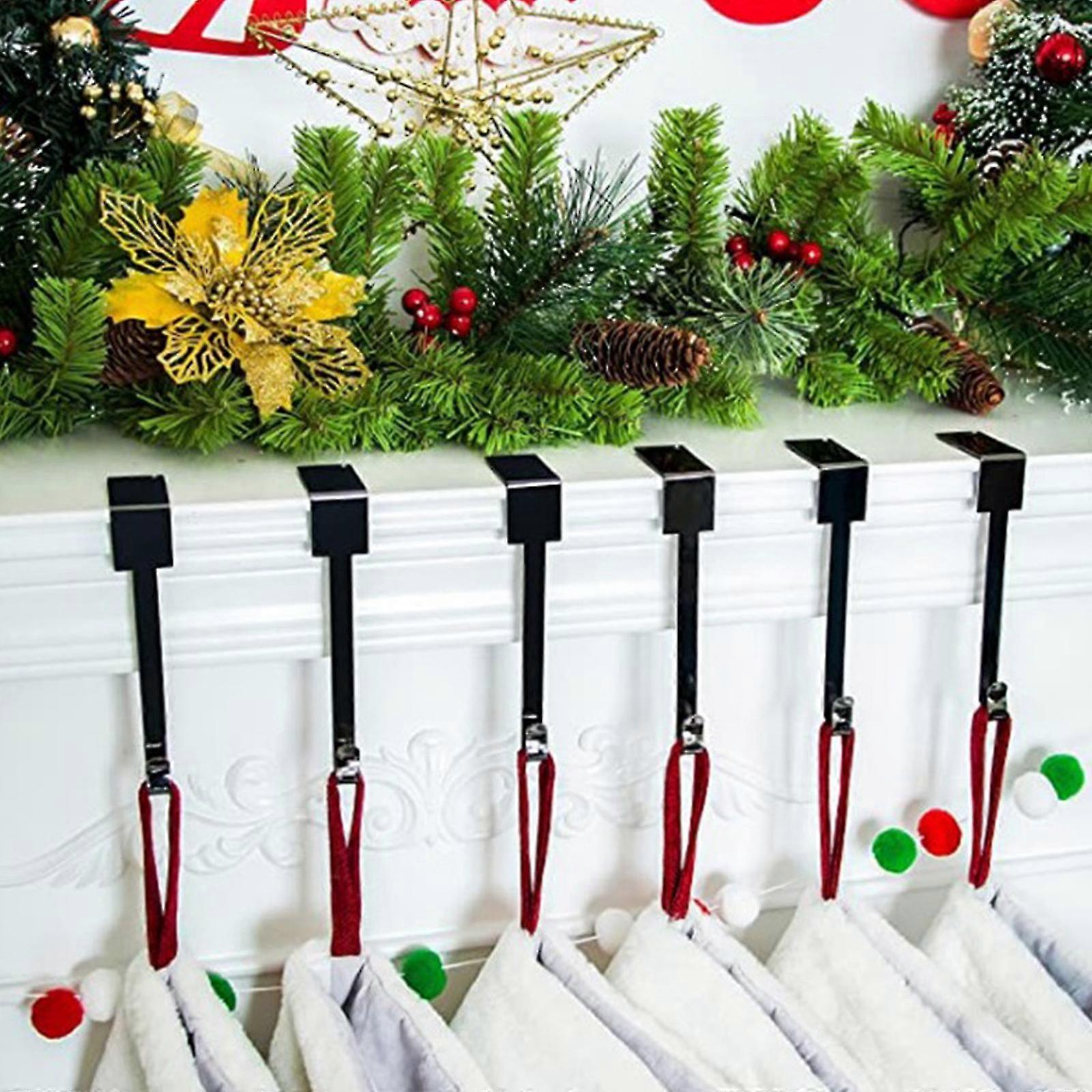 Hot!christmas Socks Hanger 3pcs Stocking Hanging Hooks Rack Door Jewelry Clasp Bed Wall Metal Clips
