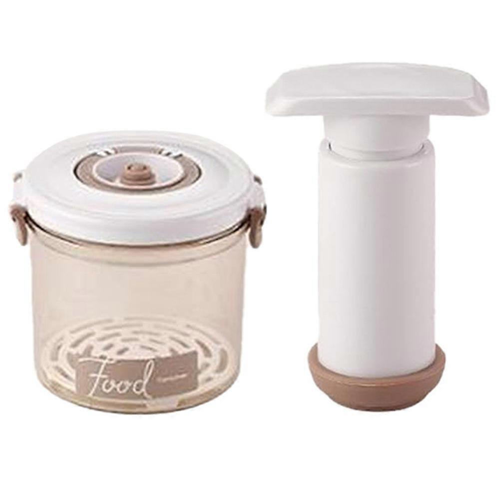 Vacuum Containers for Food Storage with Manual Pump, Portable Pantry Universal Vacuum Sealer 1.05L