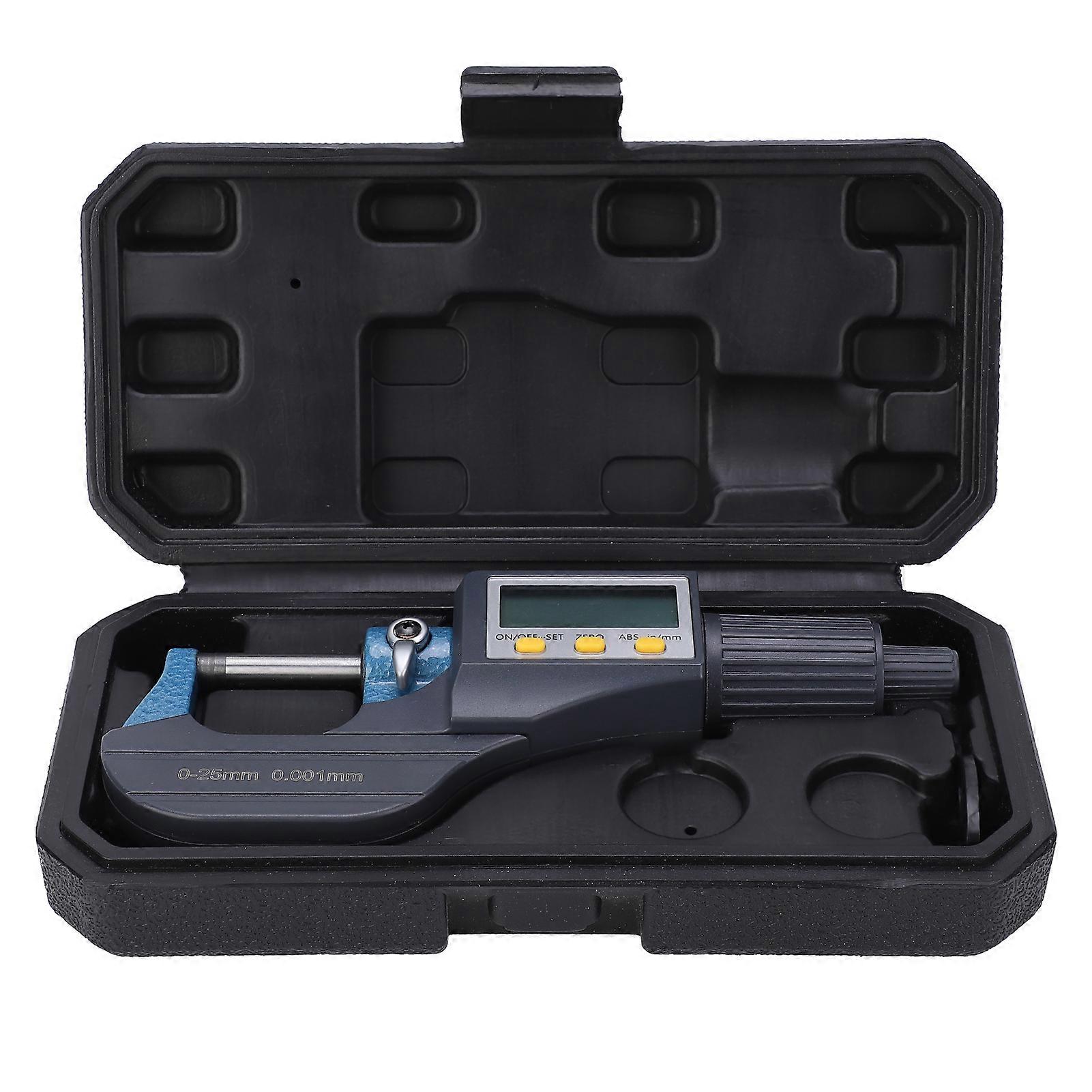 Digital Micrometer LCD Display with FineTuning Ratchet Wall Thickness Measuring Tool