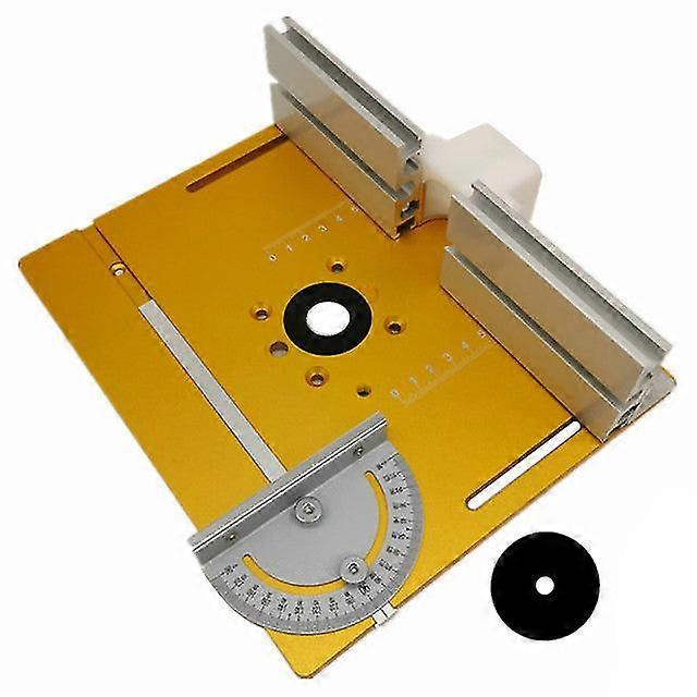 Workbench router table w/ 795 motor lifting spindle system woodworking aluminum router table insert plate miter gauge and fence