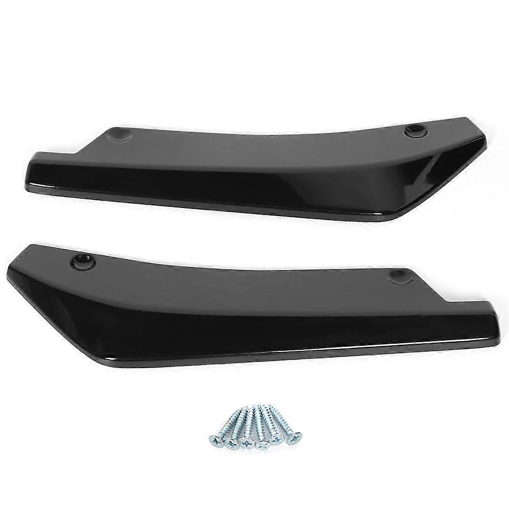 Universal Modified Spoiler Glossy Black Rear Bumper Protective Cover Lip Diffuser Splitter Deflector