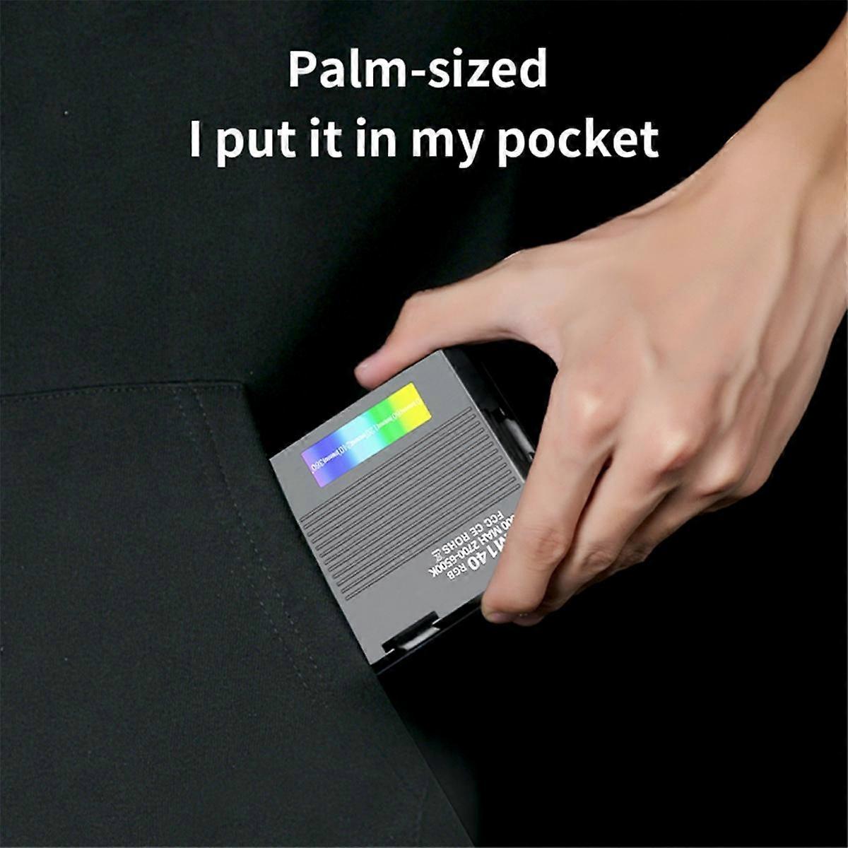 RGB Video Light Photography Fill Camera Lighting Panel CRI95+ 2700-6500K LCD Display Cold Shoe for