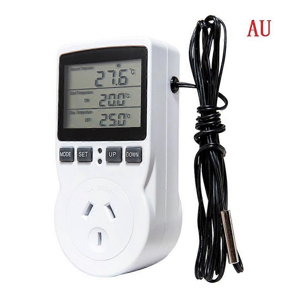 Multifunctional Thermostat Electronic Digital Timer Temperature Controller Socket with Timing Switch Sensor Probe 110-220V