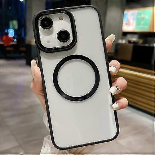 For iPhone 15 Plating Magsafe TPU + Acrylic Mobile Phone Case