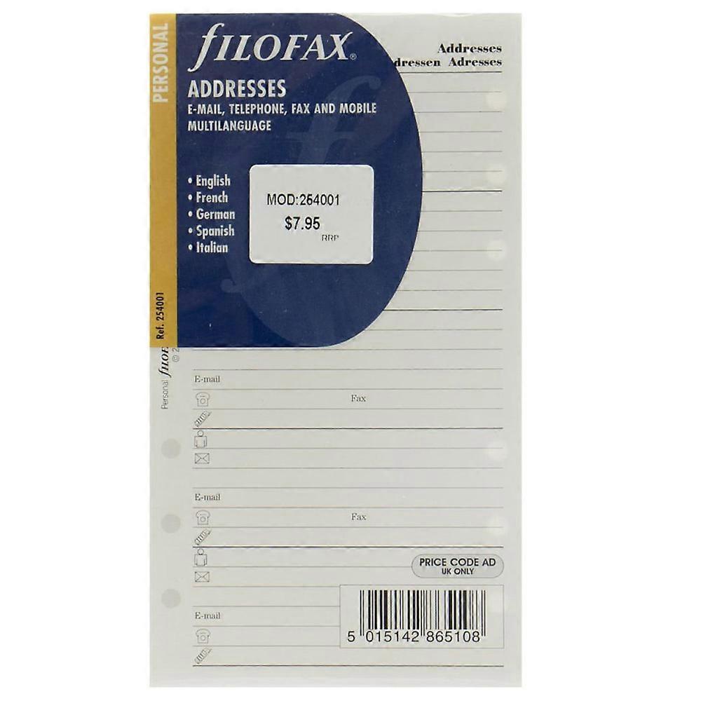 Personal Superior Quality 5-Language Name and Phone Number Refill Notepaper