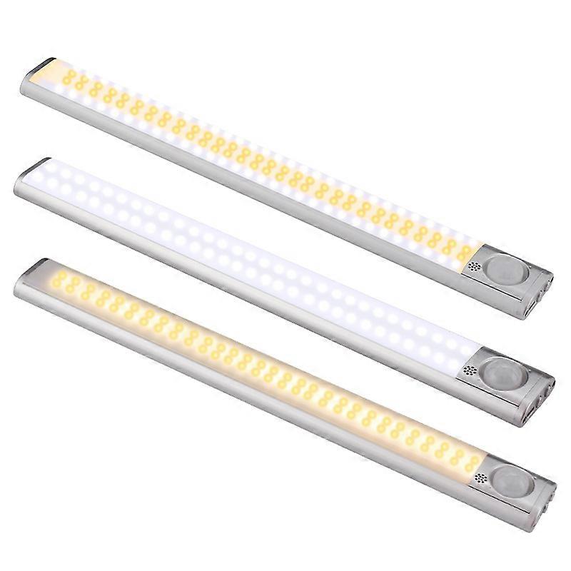 Closet Lamp, Motion Sensor Lamp, Adjustable Brightness with 3 Colors, USB Rechargeable, Wireless, Suitable for Cabinets, Kitchens, Hallways, Garage, F