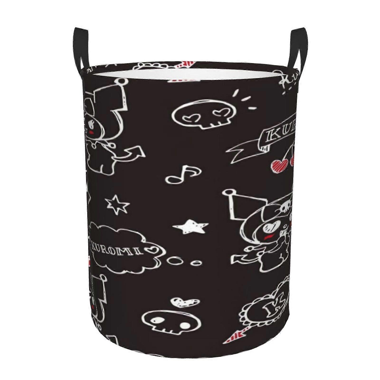 Kuromi Wäschekorb, zusammenklappbarer Wäschekorb, Wäschekorb für schmutzige Kleidung, wasserdichter Wäschekorb, faltbarer Waschkorb SYS26920