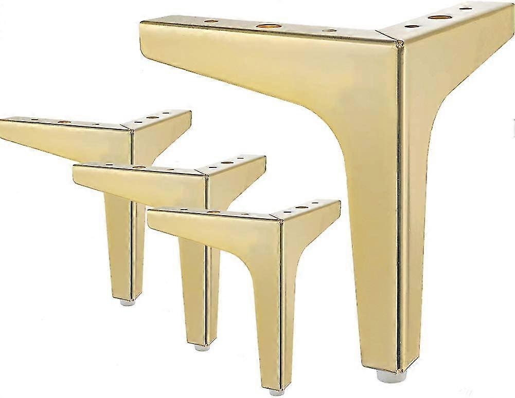 Wabjtam Metal Furniture Legs, 4-piece Set Of Modern Iron Diamond Triangle Furniture Legs Diy Replace Gold Cabinets, Cabinets, Sofas And Chairs 10cm