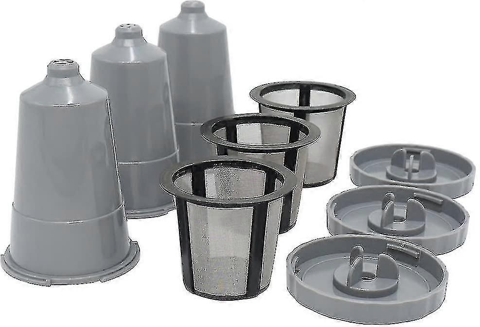 3 X Replacement Part For Keurig My K-cup Reusable Coffee Filter Full 3 Sst Fits B30 B40 B50 B60 B70 Series, Gray
