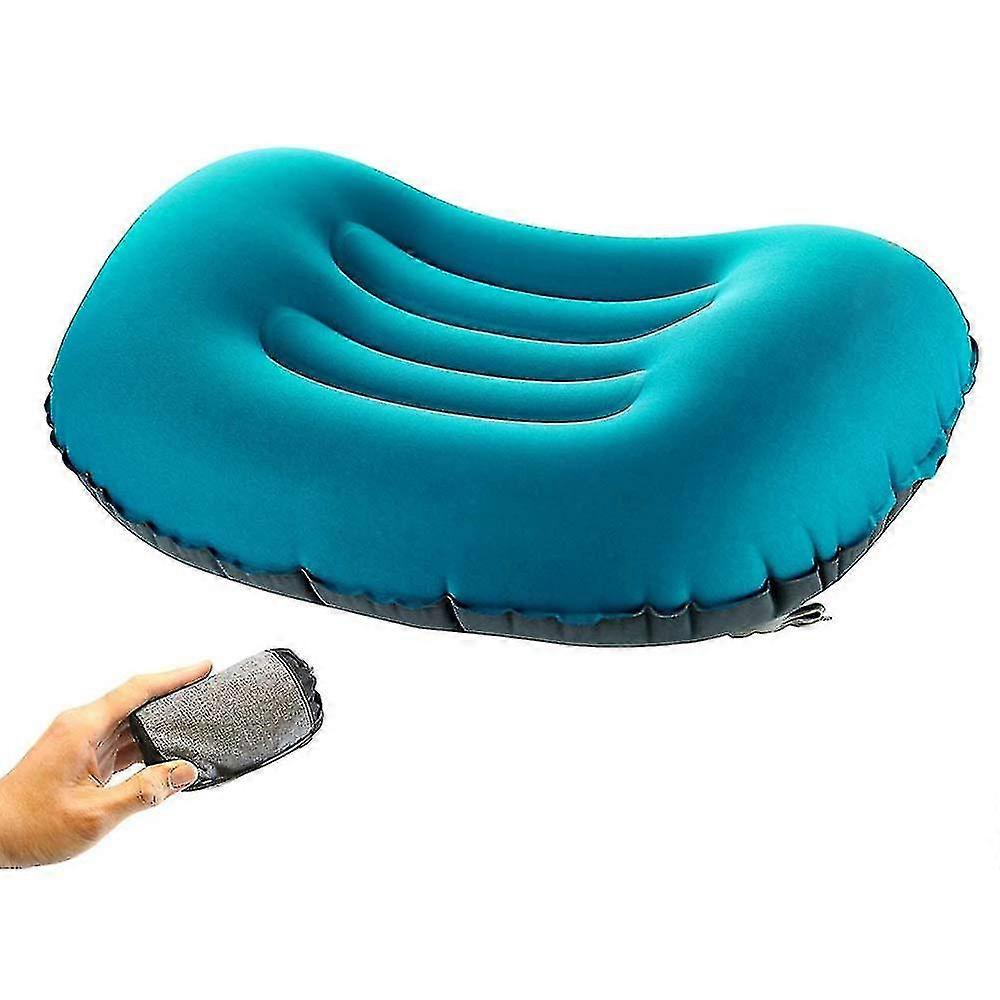 Ultralight Inflatable Camping Travel Pillow - Compressible, Compact, Comfortable, Ergonomic Inflating Pillows For Neck & Lumbar Support While Camp, Hi