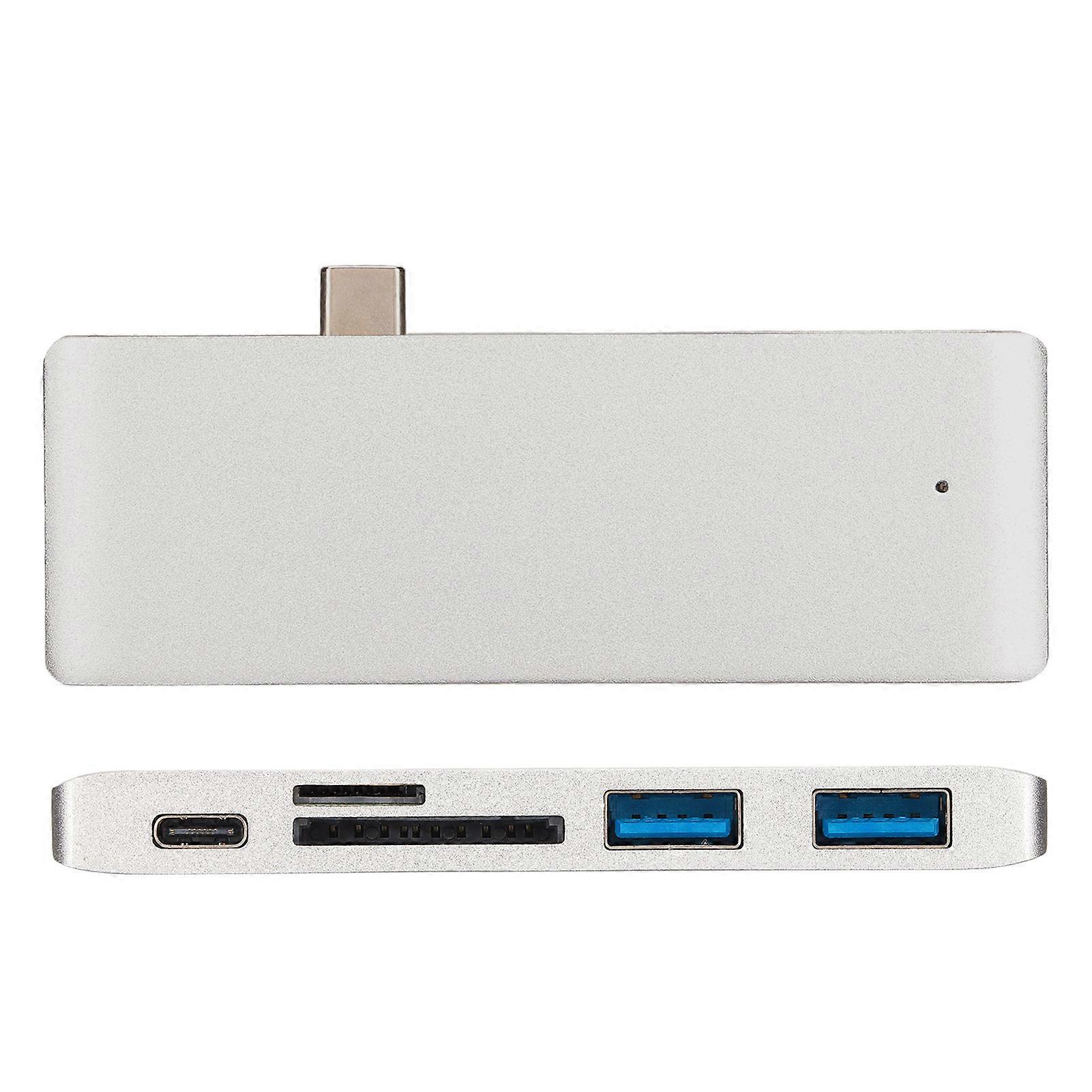 USB C Hub Portable 5 in 1 PD Fast Charge Multi Port Expansion USB C Adapter for MacBooks for TabletSilver