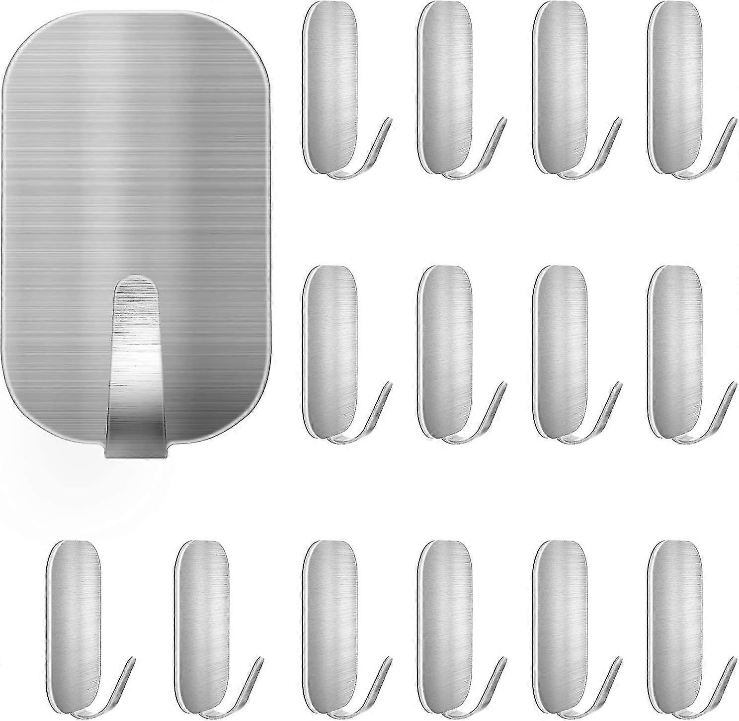15pcs Stainless Steel Adhesive Hook,waterproof