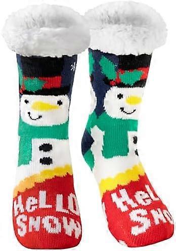 Niofind Slipper Calcetines esponjosos para mujer hombre, calcetines térmicos calcetines de punto calcetines de Navidad, calcetines de cama difusa de invierno con pinzas, talla única Non SL