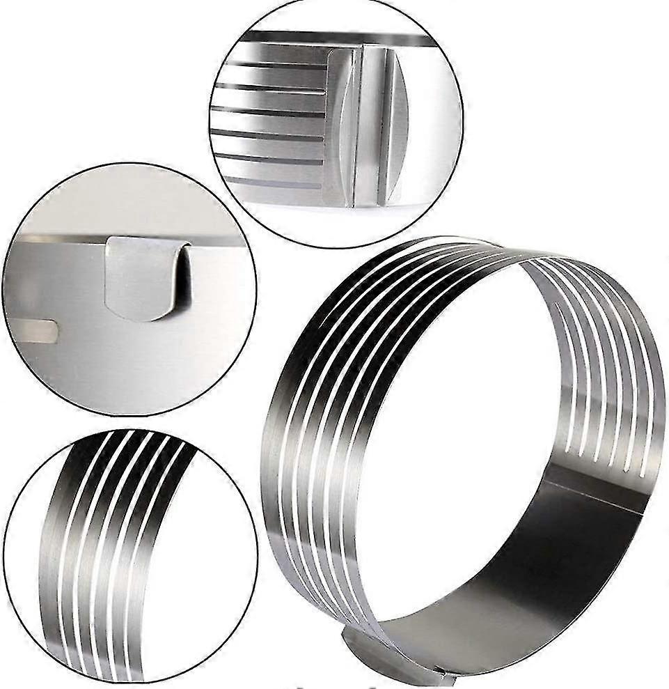 Ring Cutter Layer Cake Slicer, Adjustable Ring 7 Layer Mousse, For Easily Cutting Cake Bottoms, Diy Round Bread Baking Pan