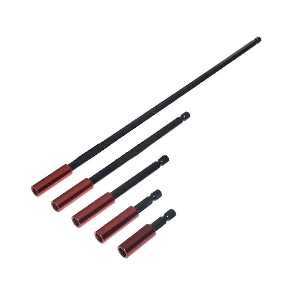 5Pcs Quick Release Bit Holder 1/4Inch Hex Screwdriver Drill Bit Holder Long Handle Screwdriver Tip