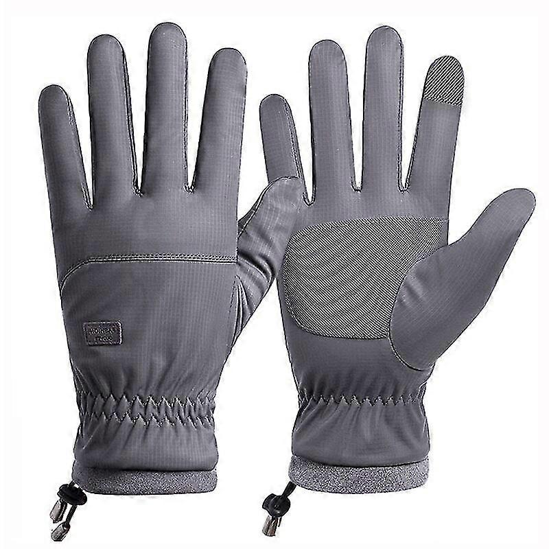 冬-20度の防寒スキー手袋男性防風防水暖かい手袋タッチスクリーンアンチスリップソフト毛羽立ち手袋を保つ