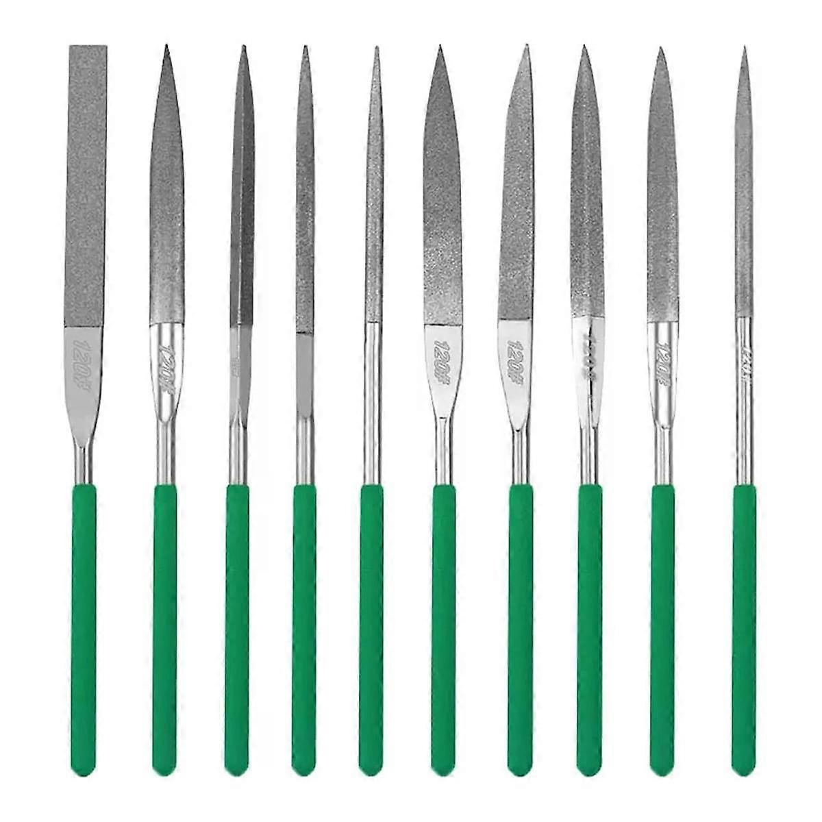 10-Piece Diamond File Set, Precision Needle File Set, Diamond Coated Files for Filing Metal, Cerami