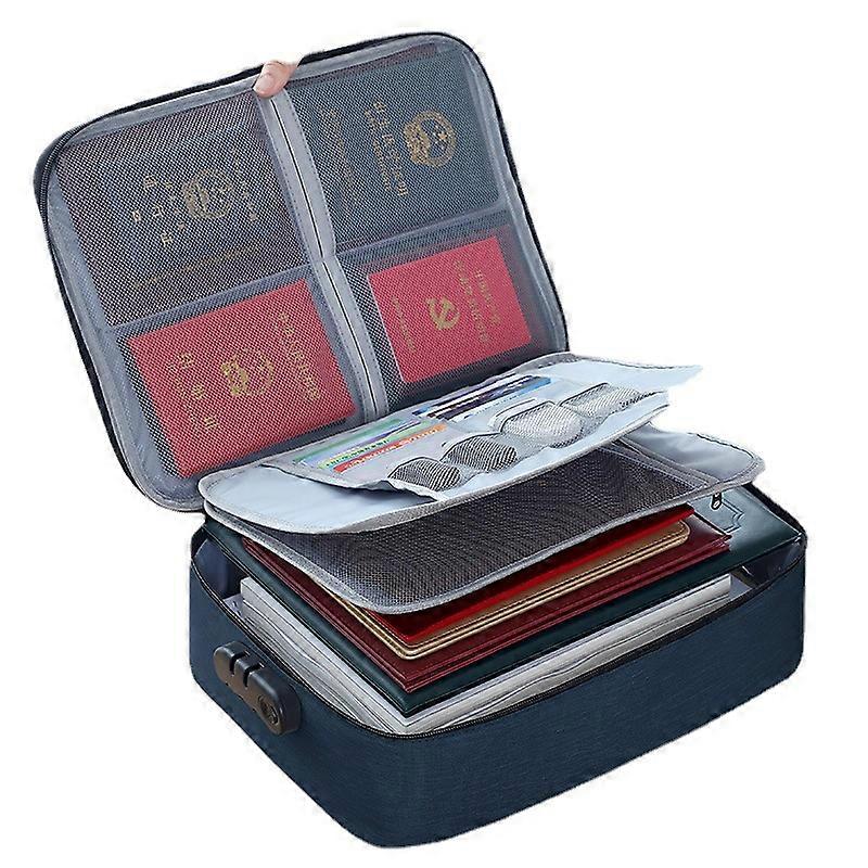 Multifunctional document storage bag passport box Oxford cloth document organizer bag