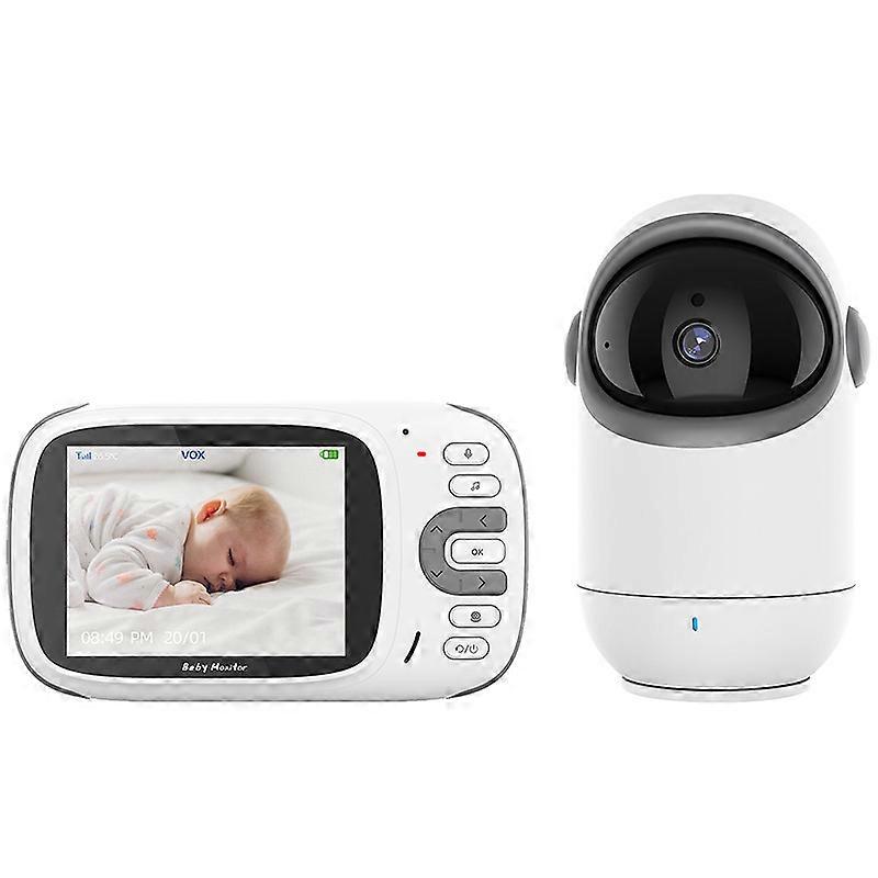 3.2 Inch Video Baby Monitor With Pan Tilt Camera Wireless Security Night Vision Temperature Monitoring Intercom Nanny Babysitter