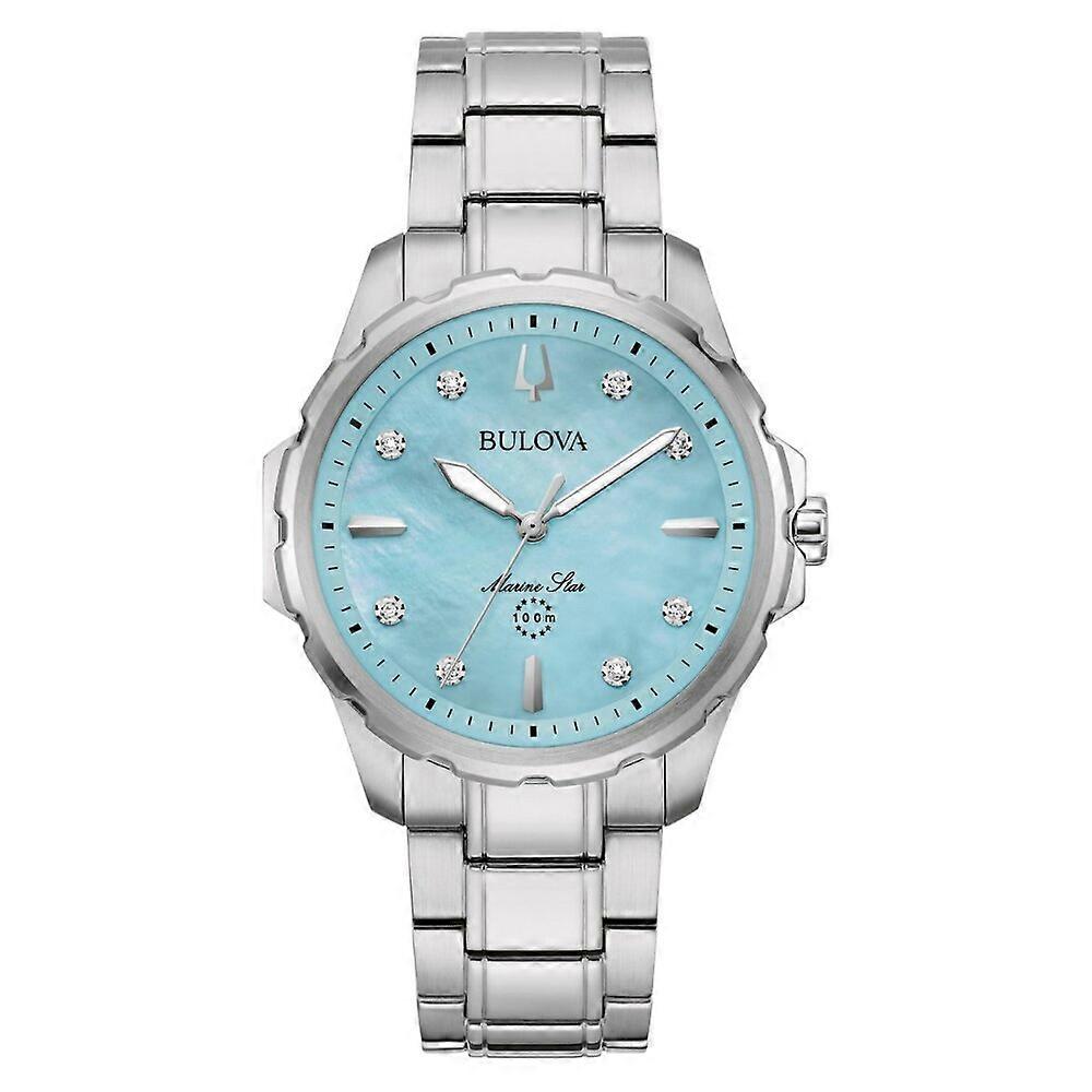 Bulova Women's Silver/Green - 96P248 - Wristwatch - Quartz - Marinestar Medium