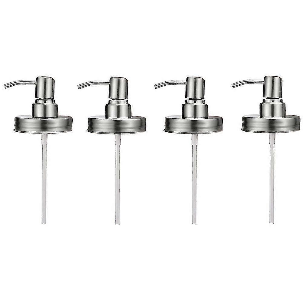 4 Pack Jar Soap Dispenser Lids With Pumps,lotion Soap Dispenser Lids For 16oz Regular Mouth Jar Dec