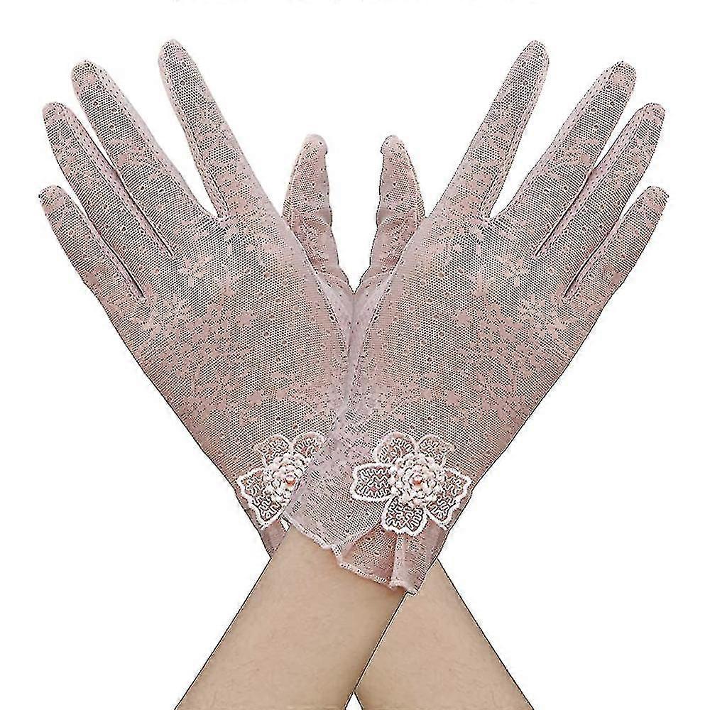 Floral Lace Gloves For Wedding Opera Party Flapper Lace Gloves Stretchy Adult Sizewomen's Spring And Summer Thin Touch