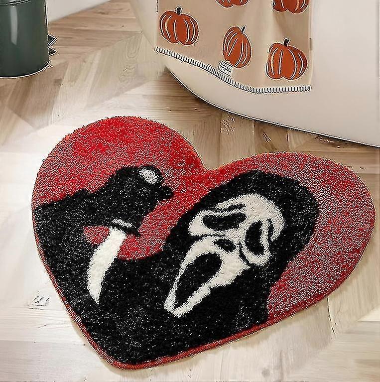 Halloween Non-slip Heart-shaped Spooky Floor Mat
