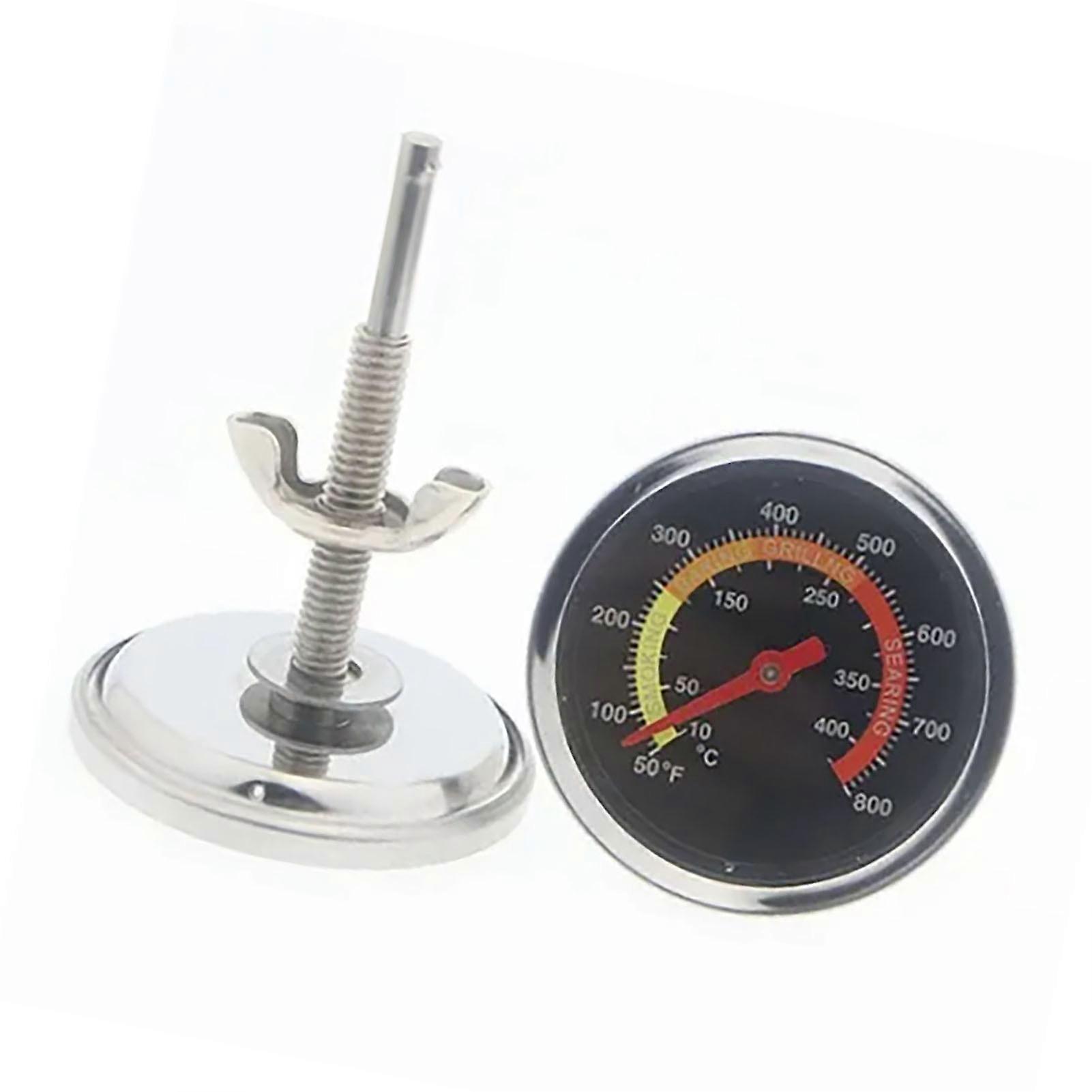 Oven Thermometer with Dial Display and Bracket Base - Bimetal Temperature Meter for Grilling