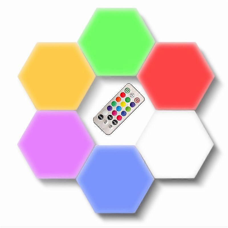 Led Night Lights With Remote Control Rgb Color Changing Honeycomb Lights Background Wall Light Decoration
