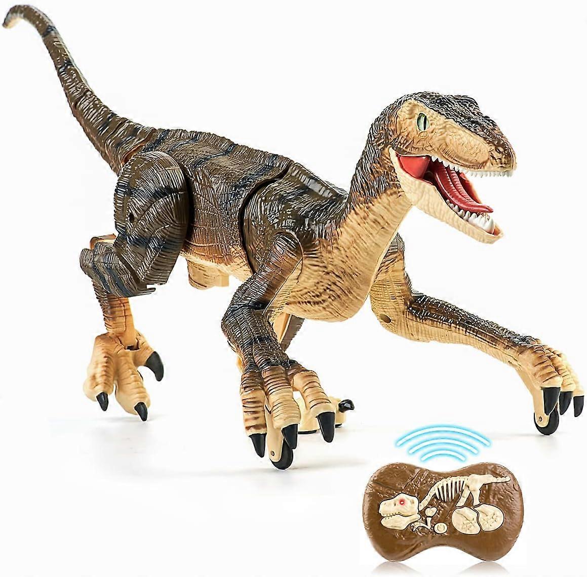Cozevdnt Electronic Realistic Rc Dinosaur Velociraptor Dragon - Remote Control Dinosaur Toys for Kid