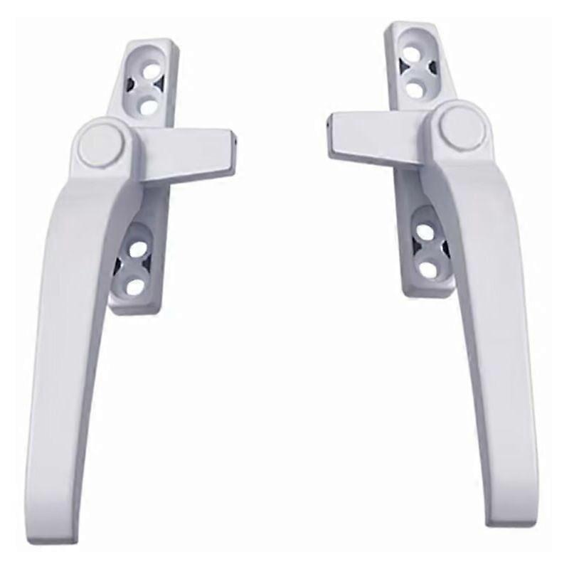 Lockable Window Handle Door Window Handle Aluminum Alloy Pair Right Left White Handle Length 113mm