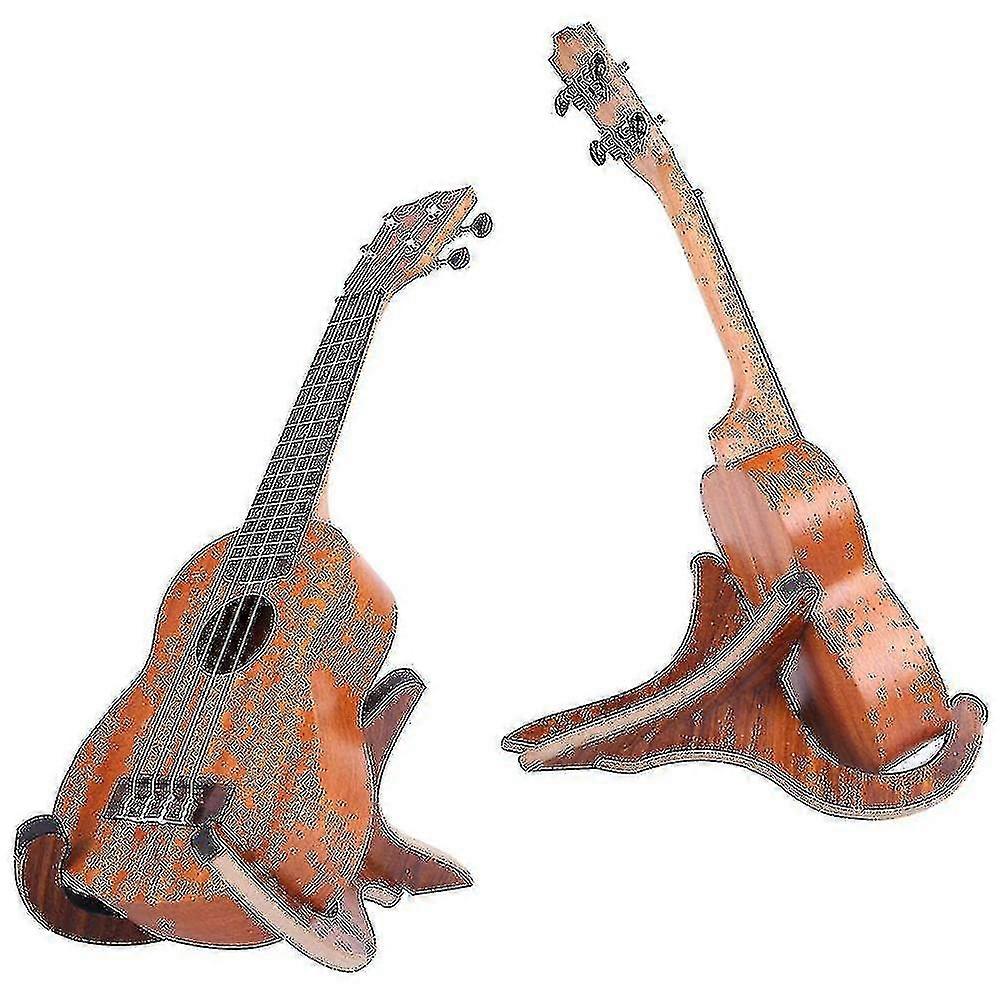 Gitarrställhållare Akustisk Elgitarr i Trä Hopfällbar Stativhållare