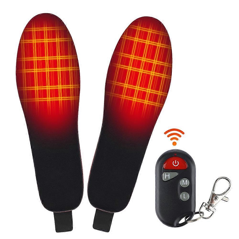 1Pair Electric Heated Insoles Three-Speed Wireless RC Heating Insoles Temperature Regulation Warm In
