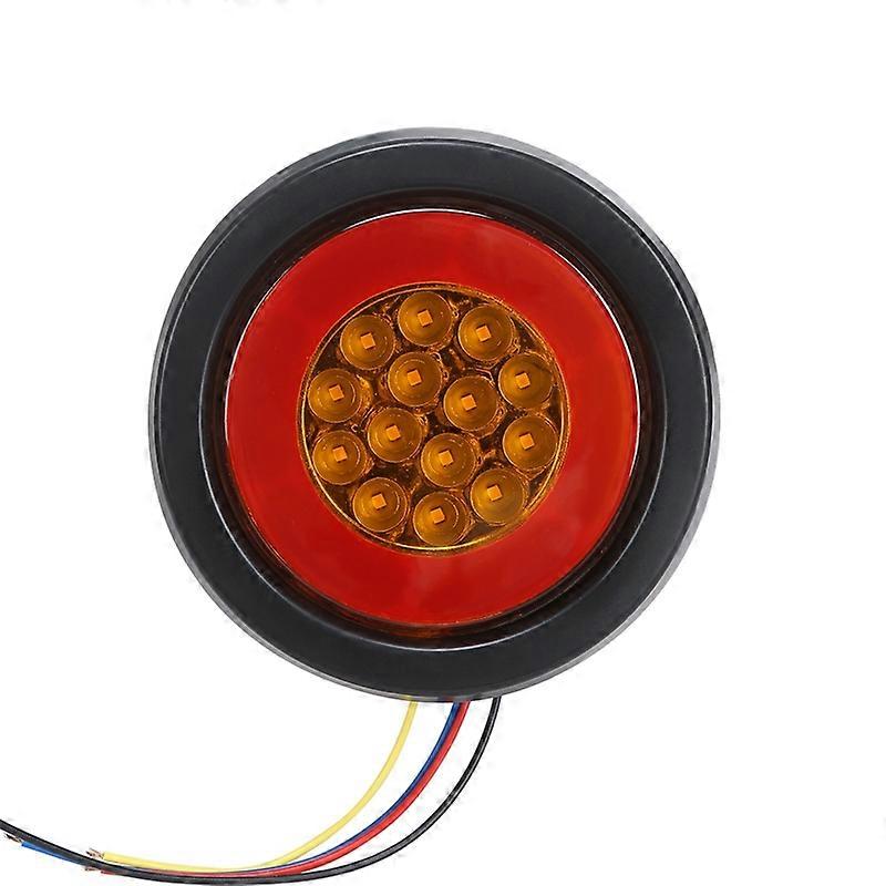 Car LED Brake Light 12-24V Retro Round Fog Lamp 32LED Tail Light for Trailer RV
