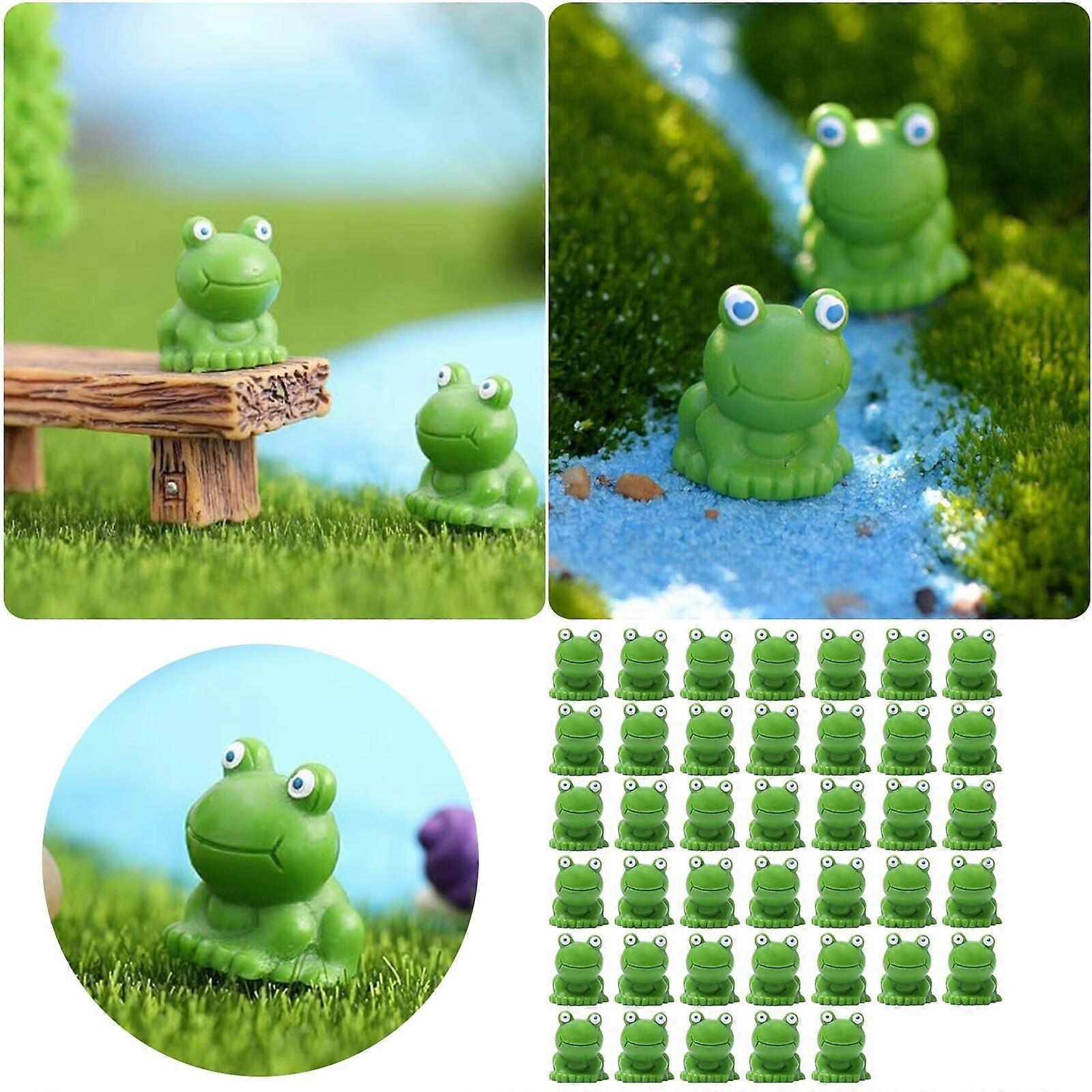 50pcs Resin Mini Frogs Luminous Tiny Frog Micro Landscape Fairy Garden