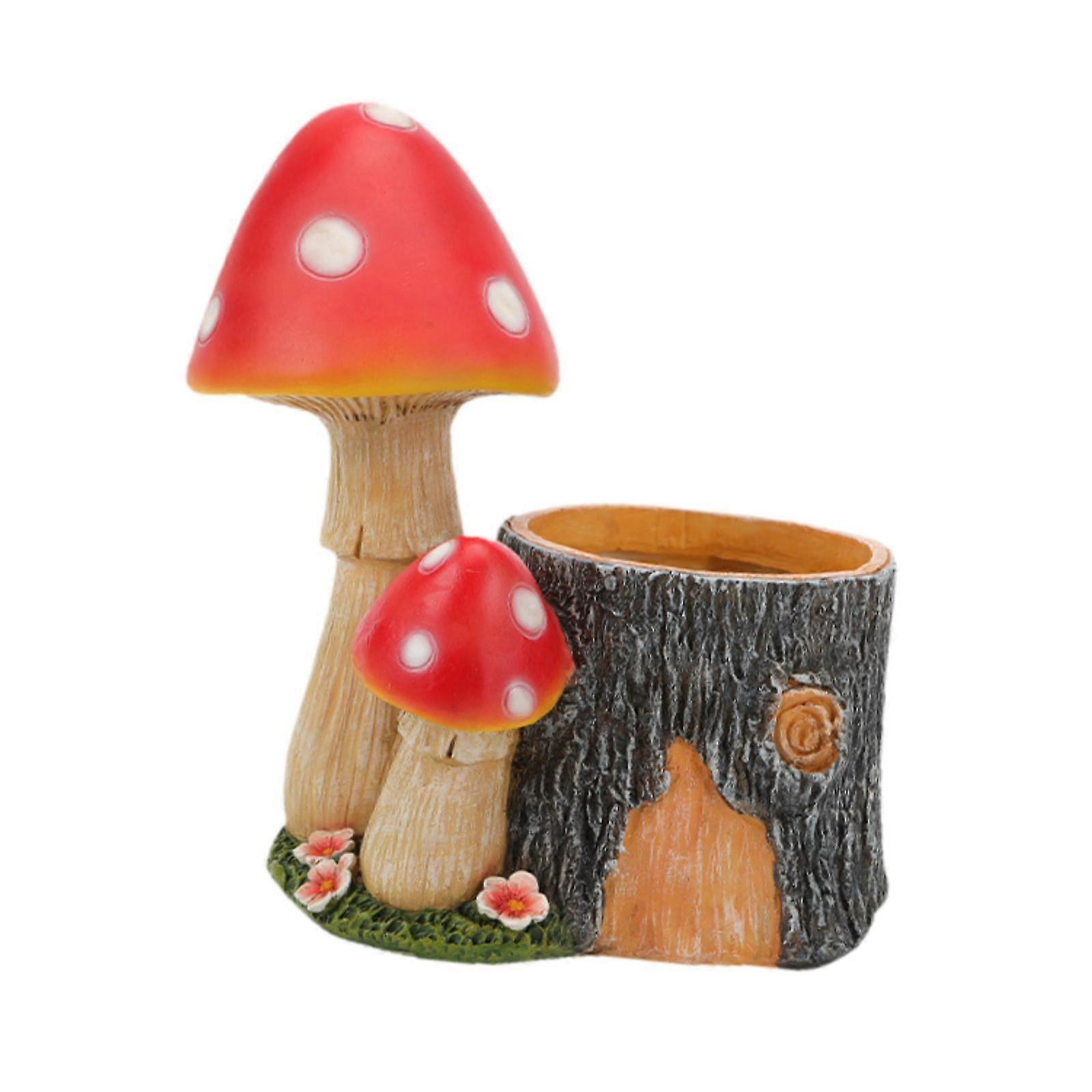 Harpiks opplyst sopp blomsterpotte plantepotte for dekorering av inngang allsidig