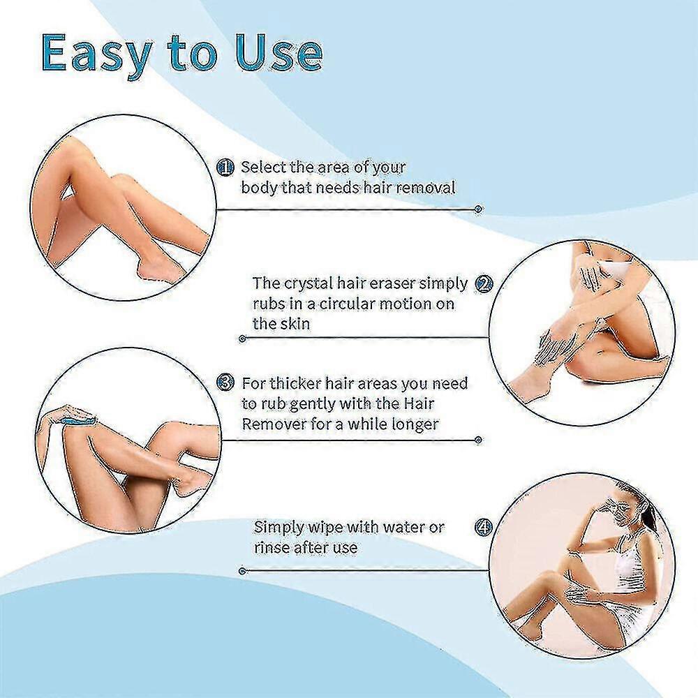 Painless Hair Remover Epilator for Body, Arms, and Hands - Crystal Eraser