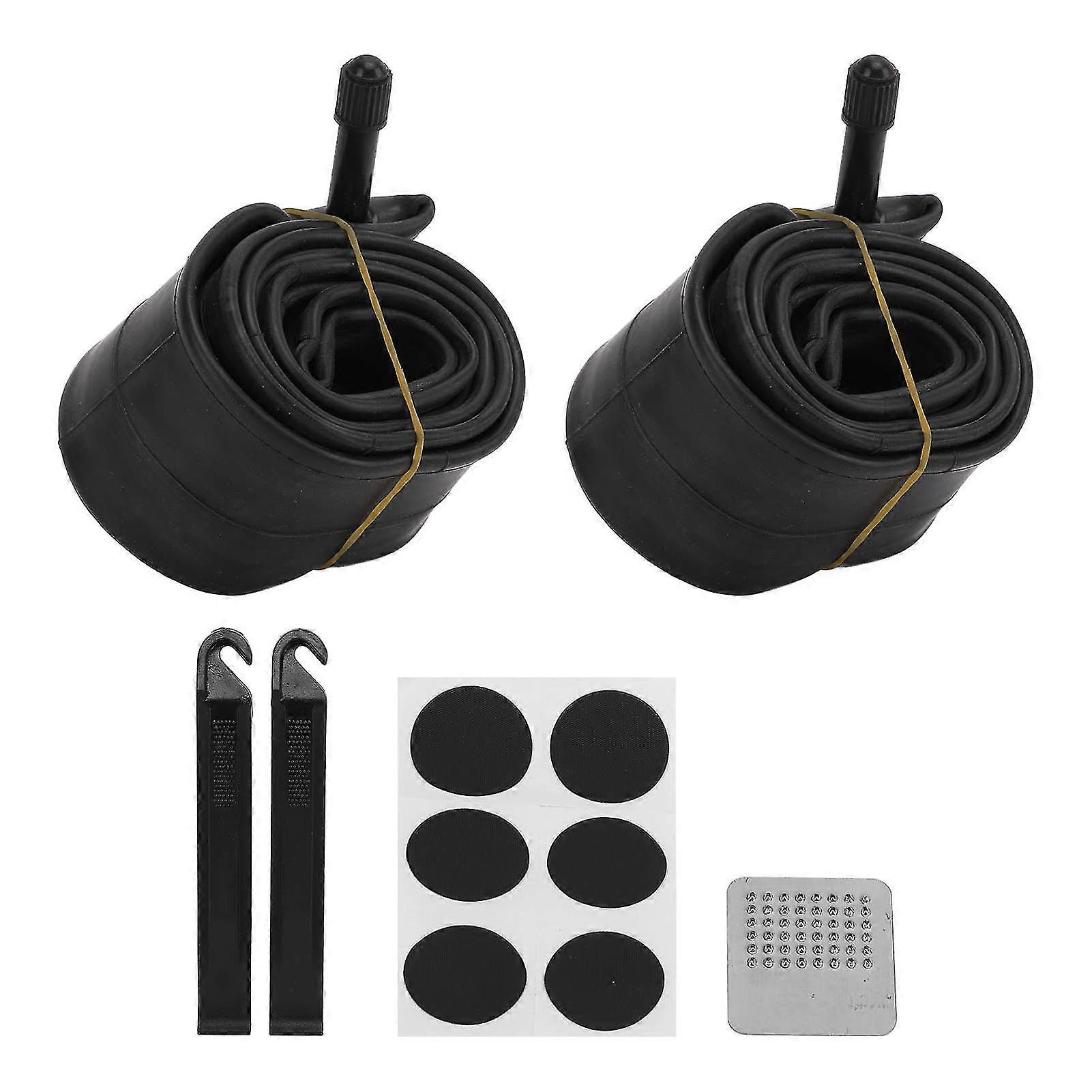 Bike Tire Repair Tool Kit - 16X1.752.125 Inner Tube Replacement with Butyl Rubber and Tire Levers