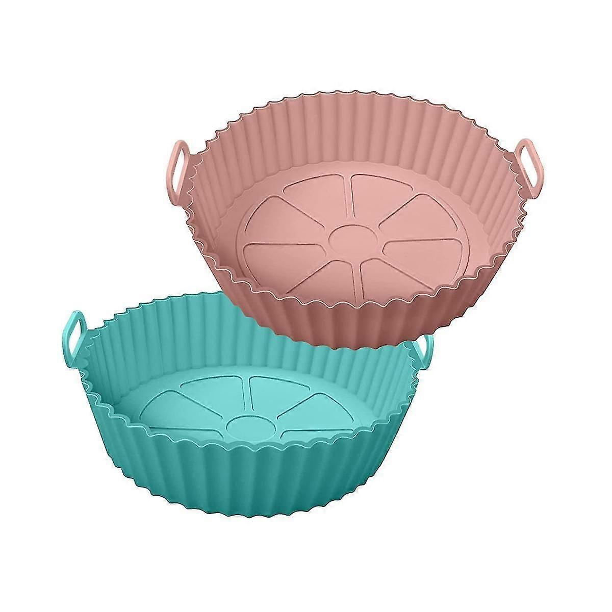 Silicone Pot, 2pcs Silicone Liners Round Basket Accessories, Fits 3qt - 5qt